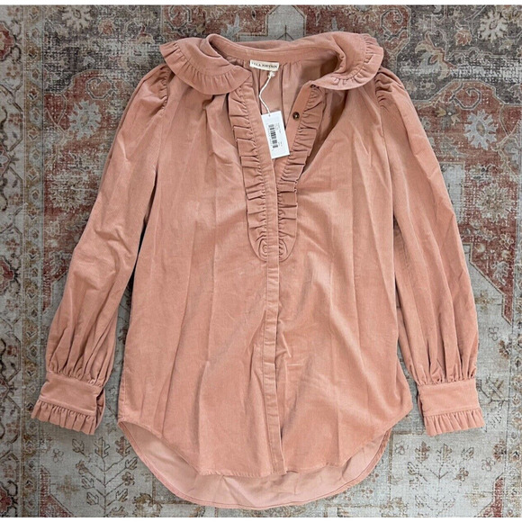 Ulla Johnson Frankie Tunic in Pale Oak Long Sleeve Blouse Top Size 4 NWT - Picture 2 of 9